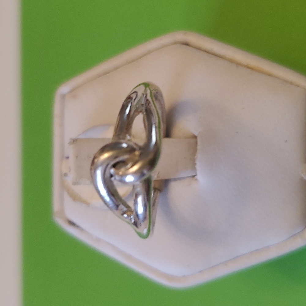 Sterling silver  Handcrafted knot ring by designer Gina Witten